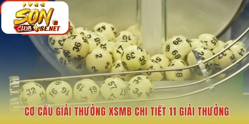 Bảng chi tiết 11 hạng mục giải thưởng xổ số miền bắc